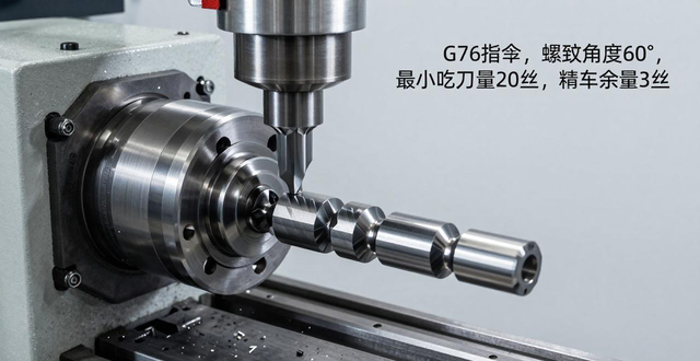 CNC车削加工循环指令_G76指令_车削螺纹复合循环