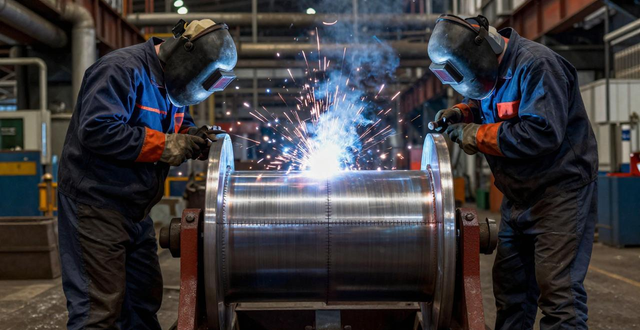 提升机卷筒切割与在井下的焊和-大连富泓机械有限公司