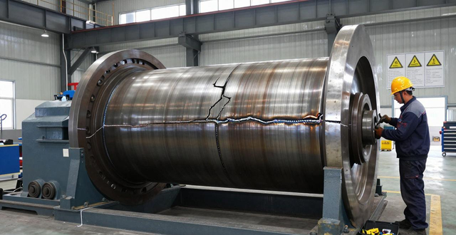 缠绕式提升机主滚筒开焊的处理-大连富泓机械有限公司