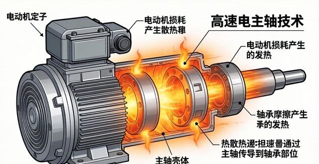 高精度主轴在精密机械加工中的作用_高速电主轴 技术要点 数控机床高速电主轴性能