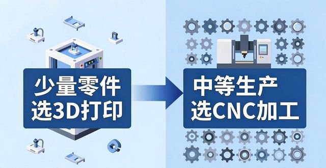 3D打印与CNC加工比较_原型设计与小批量生产制造方法选择_CNC加工和3D打印有什么区别？