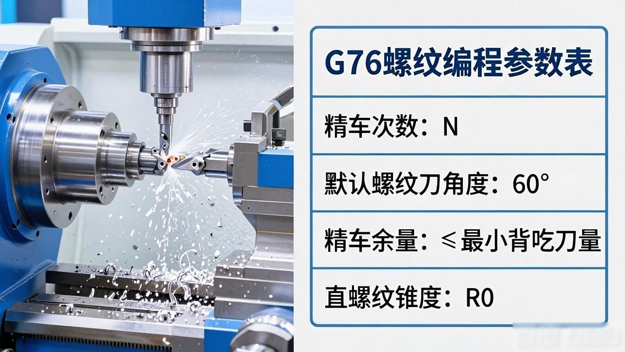 G76指令车削螺纹_G76复合循环编程格式_CNC车削加工循环指令