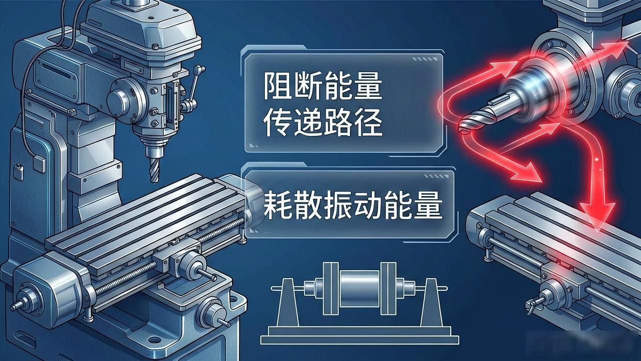 镗削加工振动解决方案_镗床振动能量传递路径阻断策略_镗床加工振动能量流动失衡解析
