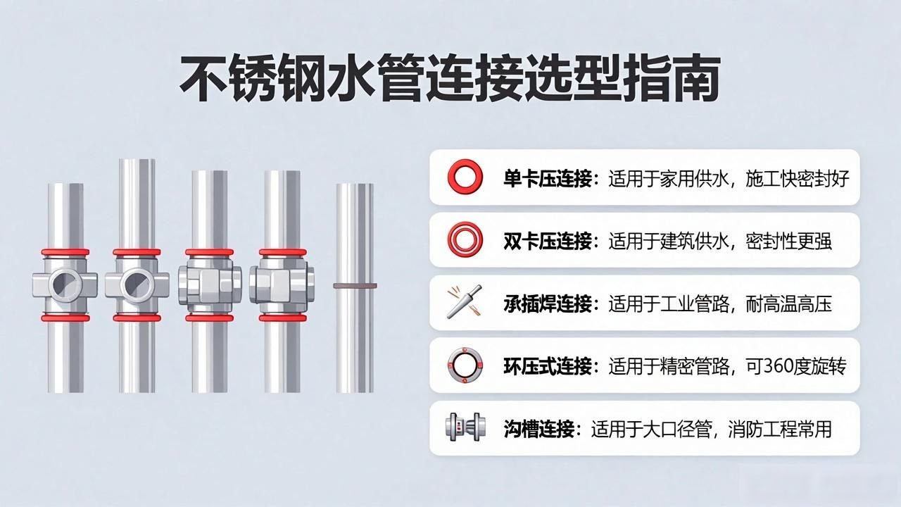 卡压式连接技术特点_高压管道连接是焊接好还是法兰铆接好_不锈钢水管连接方式