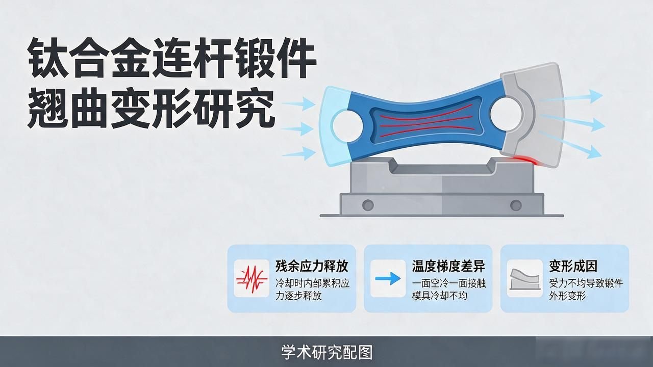 液压机连杆锻造工艺优化_钛合金加工热变形控制_钛合金连杆锻件翘曲变形控制